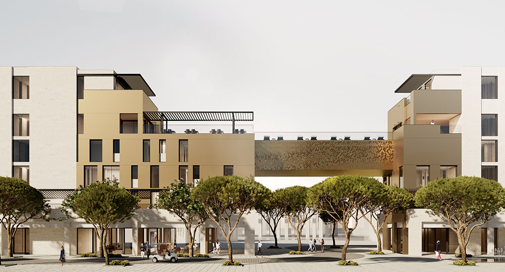 Dreams by Dukley site plan - three sections, 44 apartments, Tivat, walkable to Porto Montenegro.