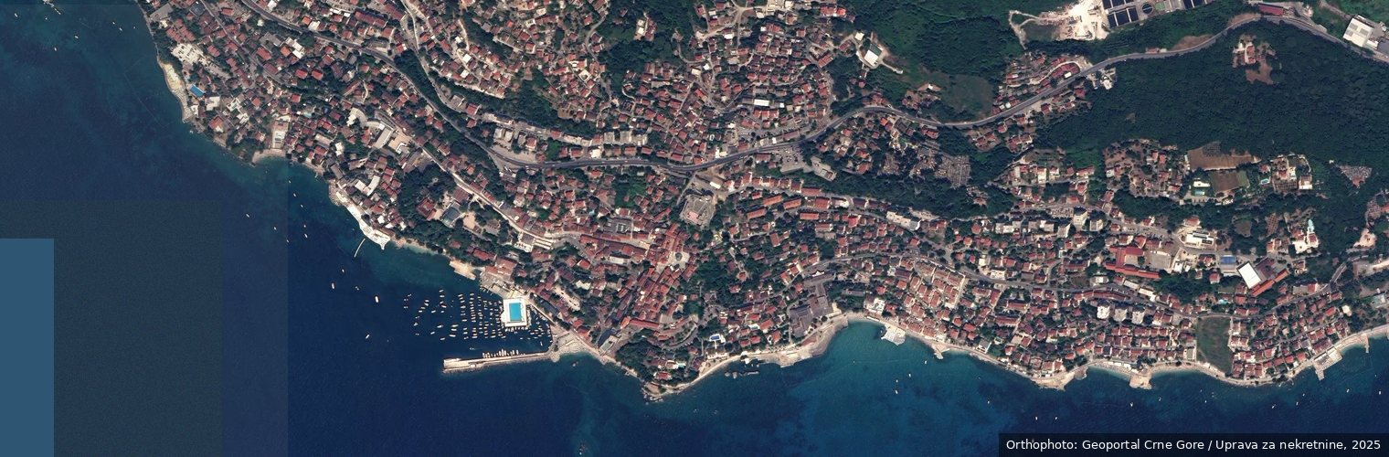 Aerial view of Herceg Novi waterfront on Boka Bay - buying land in Herceg Novi guide