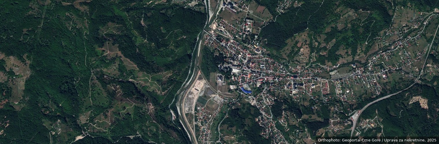 Aerial view of Kolašin town in the mountains - buying land in Kolašin guide