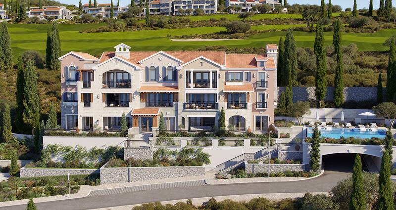 The Peaks golf residences aerial view, Luštica Bay
